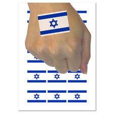 Israel Flag Temporary Tattoo Water Resistant Fake Body Art Set