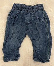 Newborn Baby Boys George Blue Cotton Casual Jeans - 0-3 Months