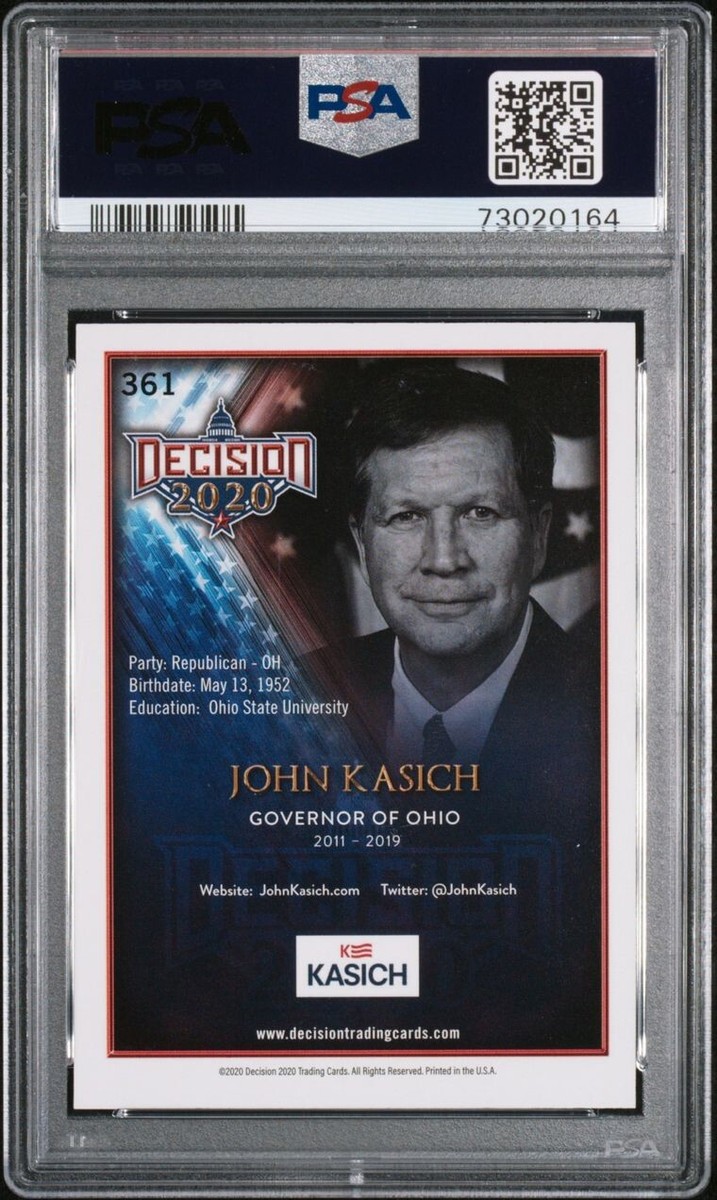 John Kasich 2020 Leaf Decision #361 Ice Blue Foil Rookie RC 1/1