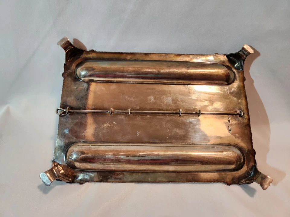 Juego de tinteros de plata esterlina inglés Jorge III de 1810 (John Roberts & Co) Foto 3 de 4