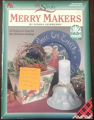 ONE STROKE MERRY MAKERS  Decorative Christmas Painting Patterns, Instructions