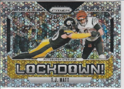 T.J. WATT 2024 PANINI PRIZM LOCKDOWN DISCO CARD 10 PITTSBURGH STEELERS + 4 CARDS