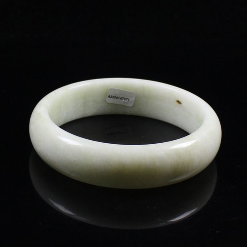 80mm Certified Natural Grade Yellow Green Lantian jade Bangle Bracelet j6470 - Picture 11 of 12