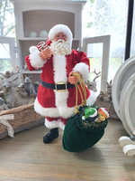 "Clayre & Eef Weihnachten Deko Figur \"Weihnachtsmann\" Nikolaus Katzen 28Cm Poly"