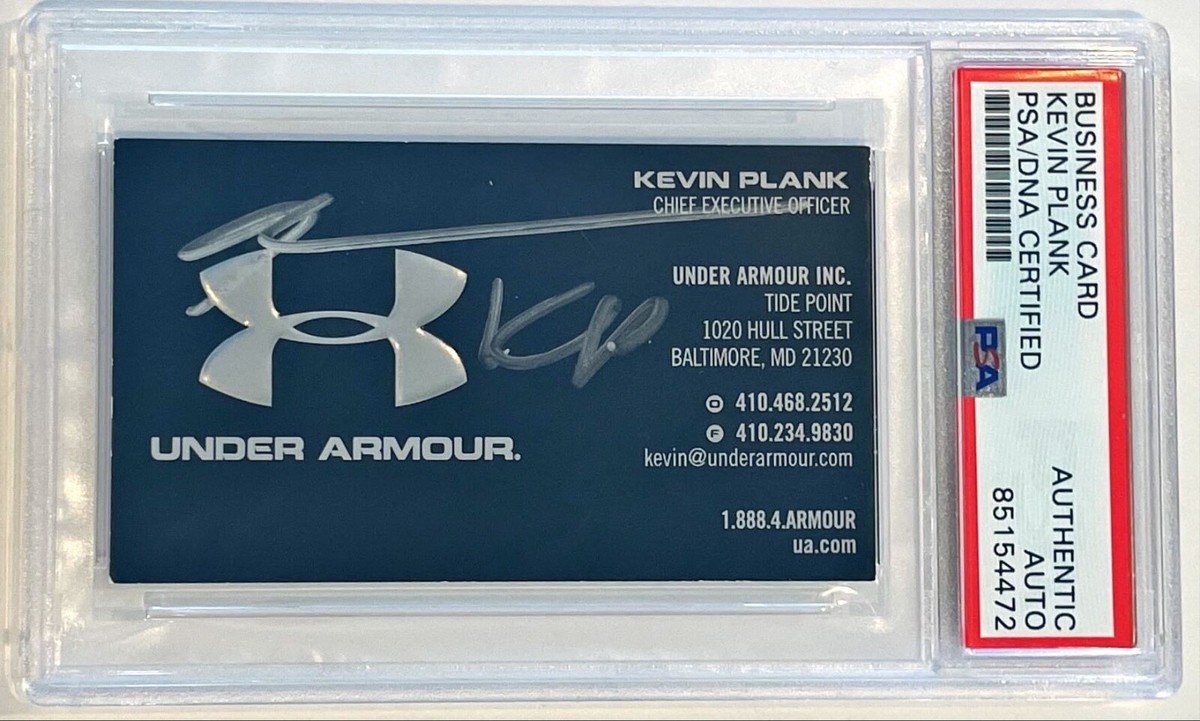 Kevin Plank CEO Owner Under Armour Inc Signed Auto Business Card