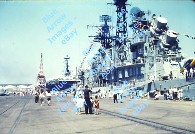 1962 35mm Slide Aircraft Carrier Battleship U S Navy USN Base San Diego CA #7324