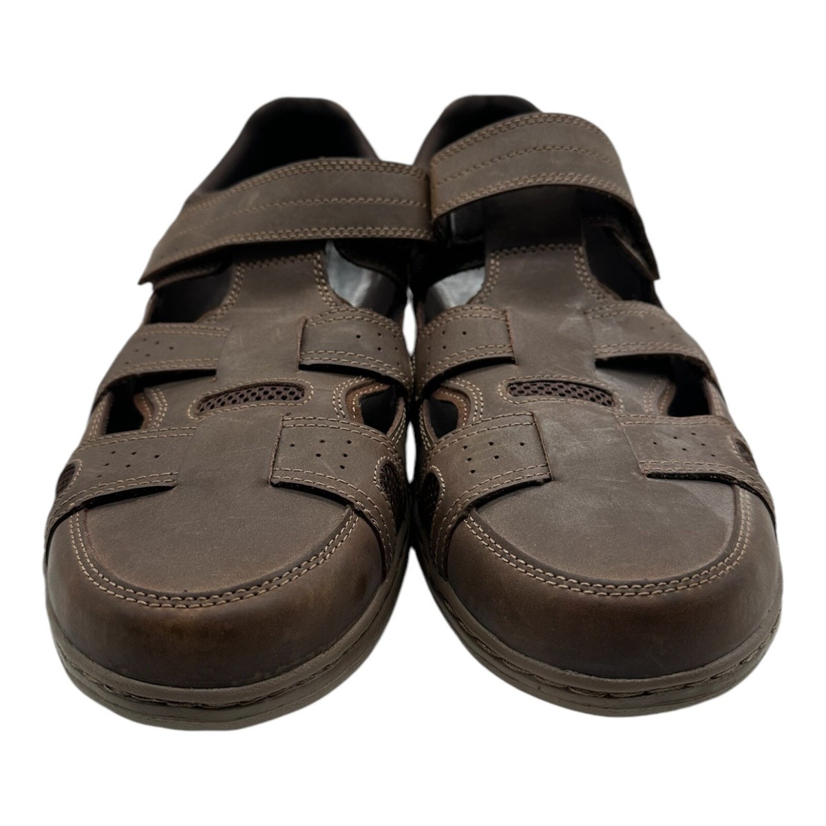 Dunham Fitsmart Shoes Men's Size 14 2E Brown Leather DAZ07BR - MISSING INSOLES View 4
