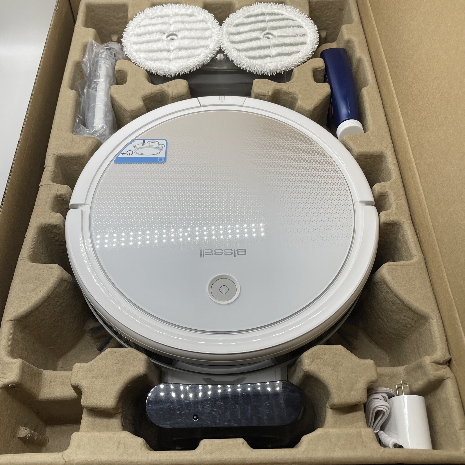 Bissell SpinWave Pet 2 In 1 Wet Mop And Dry Robot Vacuum Combo Rotating