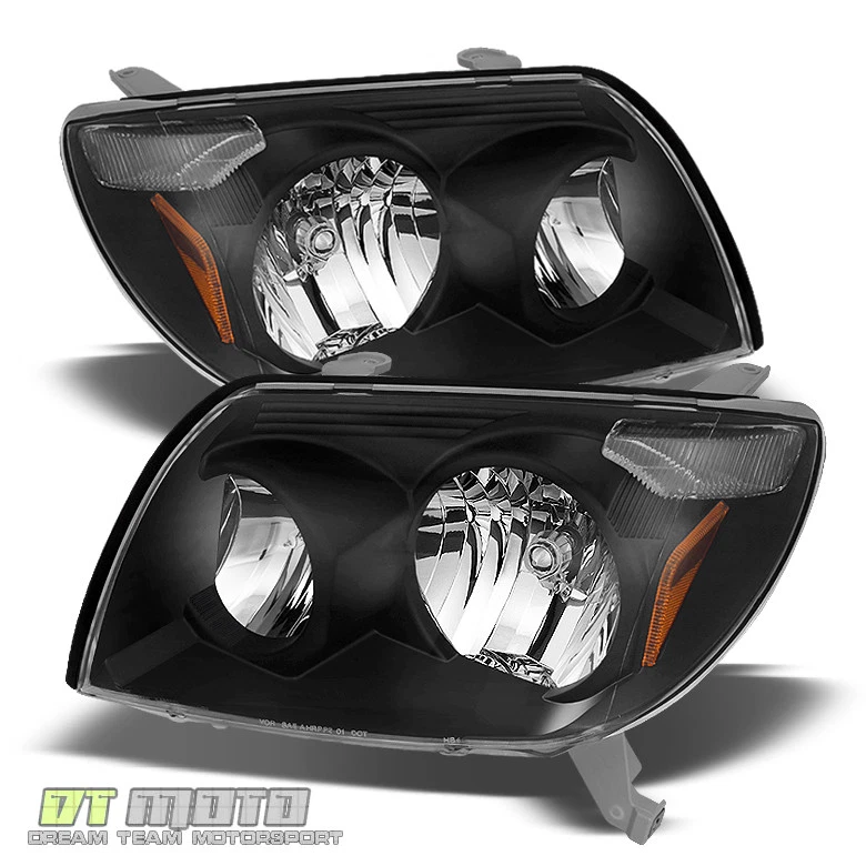 Faros delanteros izquierda+derecha para Toyota 4Runner 4-Runner 2003 2004 2005 negros Foto 2 de 4