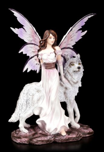 Elfen Figur - Alari mit ihrem Wolf - Fee Fantasy Deko Begleiter Fairy - Fee Fant - Bild 1 von 8