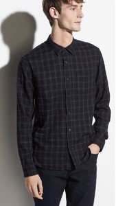 Vince Mens Double Face Plaid Shirt Contemporary & Designer Shops