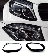 For Mercedes Benz X166 GLS450 GLS500 2016 - 2019 Headlight Lens Cover Clear Pair
