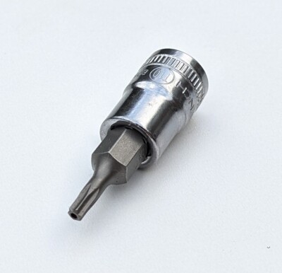 Gearwrench T10 tamper security Torx drive male socket 1/4'' dr. drive tool TX10