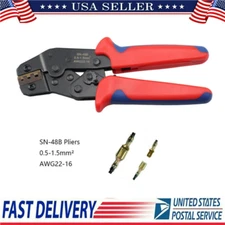 Crimping Tool Insulated Wire Crimper Pliers Connectors Ratcheting Butt Terminal