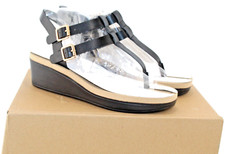 Journee Collection Womens Bianca Strappy Wedges Sandals Size 9 M Black NEW