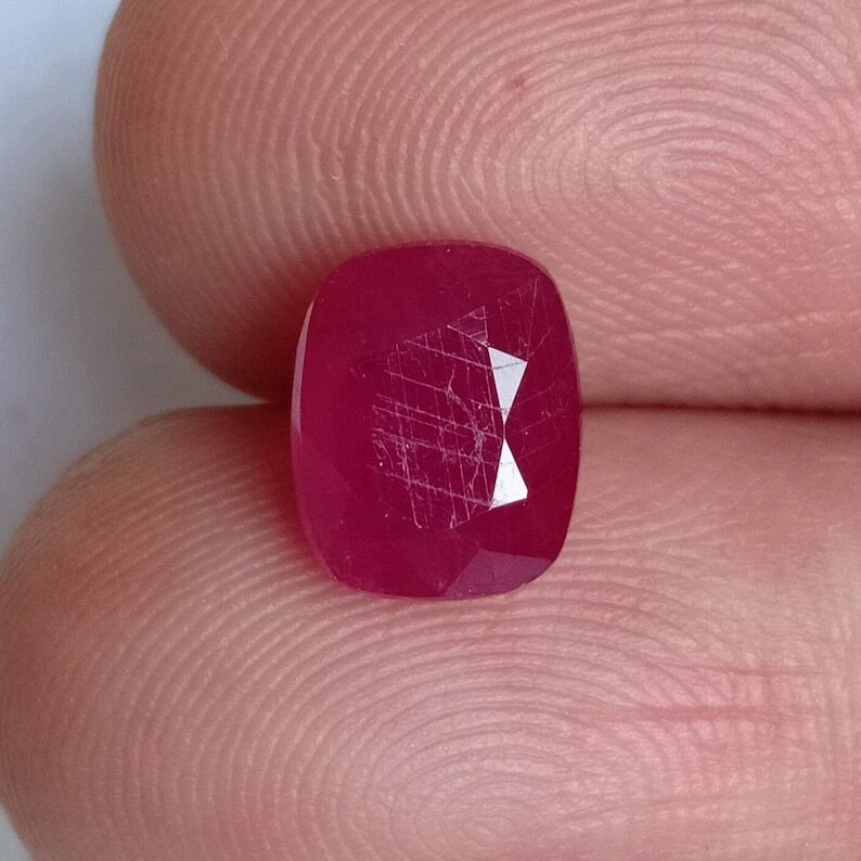 2.64 Ct Natural Pink Ruby Cushion Loose Gemstone Jewelry Making - Image 4 of 4