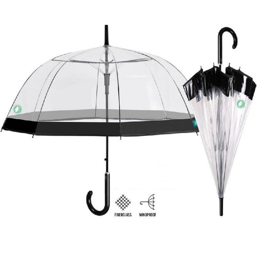 Paraguas Grande Mujer Negro Perletti | eBay