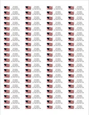 400 Personalized Mailing Address Labels American USA Flag 0.5" x 1.75" FREE SHIP