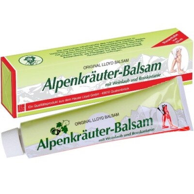 Alpenkräuter Balsam Körper Creme Rote Weinlaub Rosskastanie Emulsion Lloyd 200ml