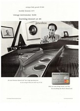 1987 Mastercard Platinum Baby Grand Double Page Vintage Print Advertisement