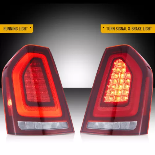 Pair VLAND For 2011-2014 Chrysler 300 RED Full LED Taillights W/ DRL Animation - Bild 5 von 16