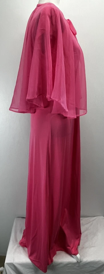 Vestido De Colección JC Penney Capa Junior Rosa Barbie Núcleo Maxi Largo Años 70’s Sin Dobladillo Foto 4 de 4