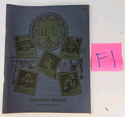 APB - Arcade Game Manual + SCHEMATIC PACKAGE - ATARI - OEM Original - Coin Op