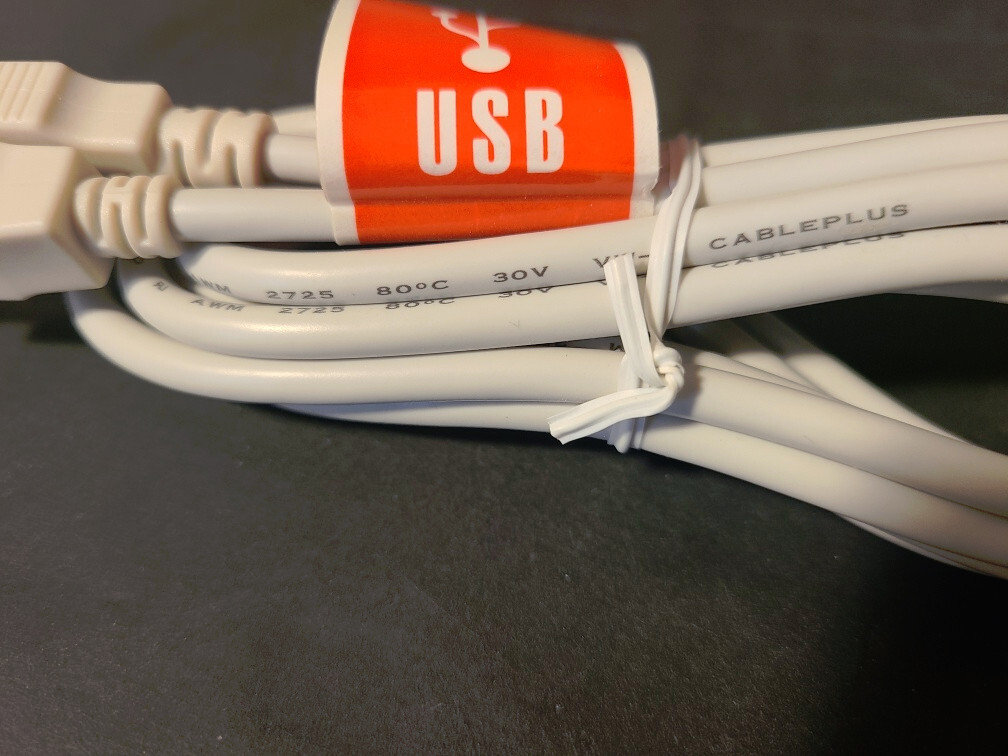 New - E96118-D, CablePlus USB Printer Cable, AWM 2725 80° 30V VW-1  