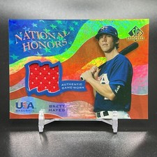 2004 Upper Deck USA Baseball Brett Hayes Relic Cn# NH-BH