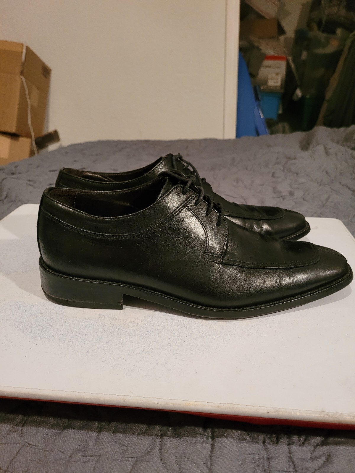 SAOLA SCARPE OXFORDS DA BOOT NEW YORK ADAM DERRICK UOMO PUNTA DIVISA NERE TAGLIA 9 5