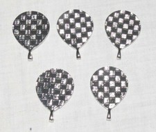 Findings New Old Stock USA-made Vintage 60/70s FIVE Silvertone Pendant Trays