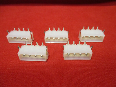 53109-0410 Molex 5.08mm Pitch Disk Drive Power Connection System Header Lot of 5