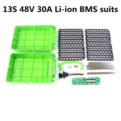 13S 8P Li-ion battery Box + 13S 48V 20A/30A Li-ion BMS kits