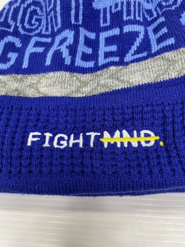 Big Freeze Beanie 8 #8 Fight MND Blue OSFM Official Footy Winter Like New - Picture 4 of 5