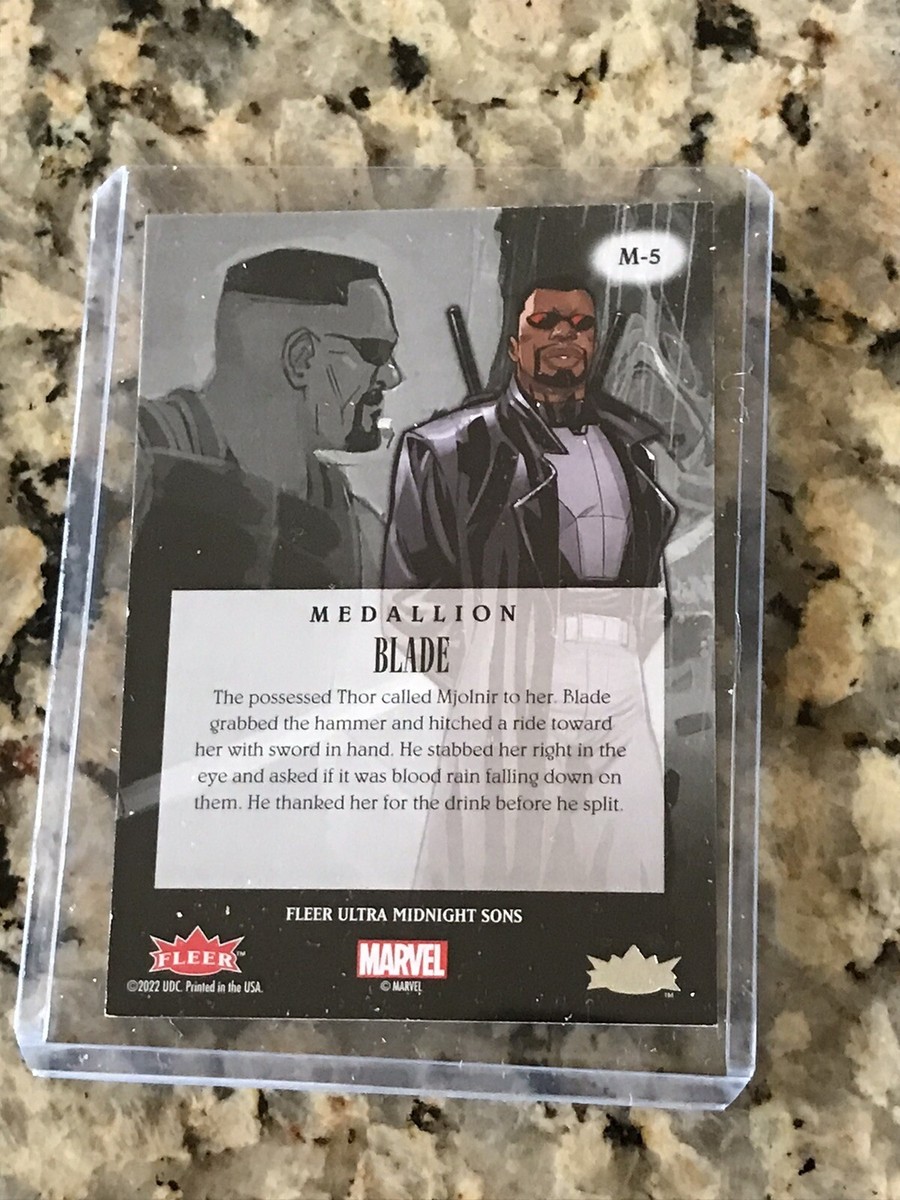 スケッチカード Fleer Ultra Midnight Sons Blade BLADE FLEER ULTRA MIDNIGHT SONS MEDALLION CARD MARVEL | eBay