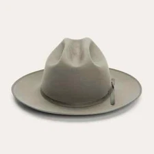 Stetson®  Pure Beaver Fur Felt Hat Open Road Phantom Grey 1865 + Free Brush