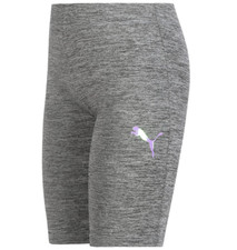 NEW PUMA Girls' Space Dyed Biker Shorts Castlerock Heather Size 4
