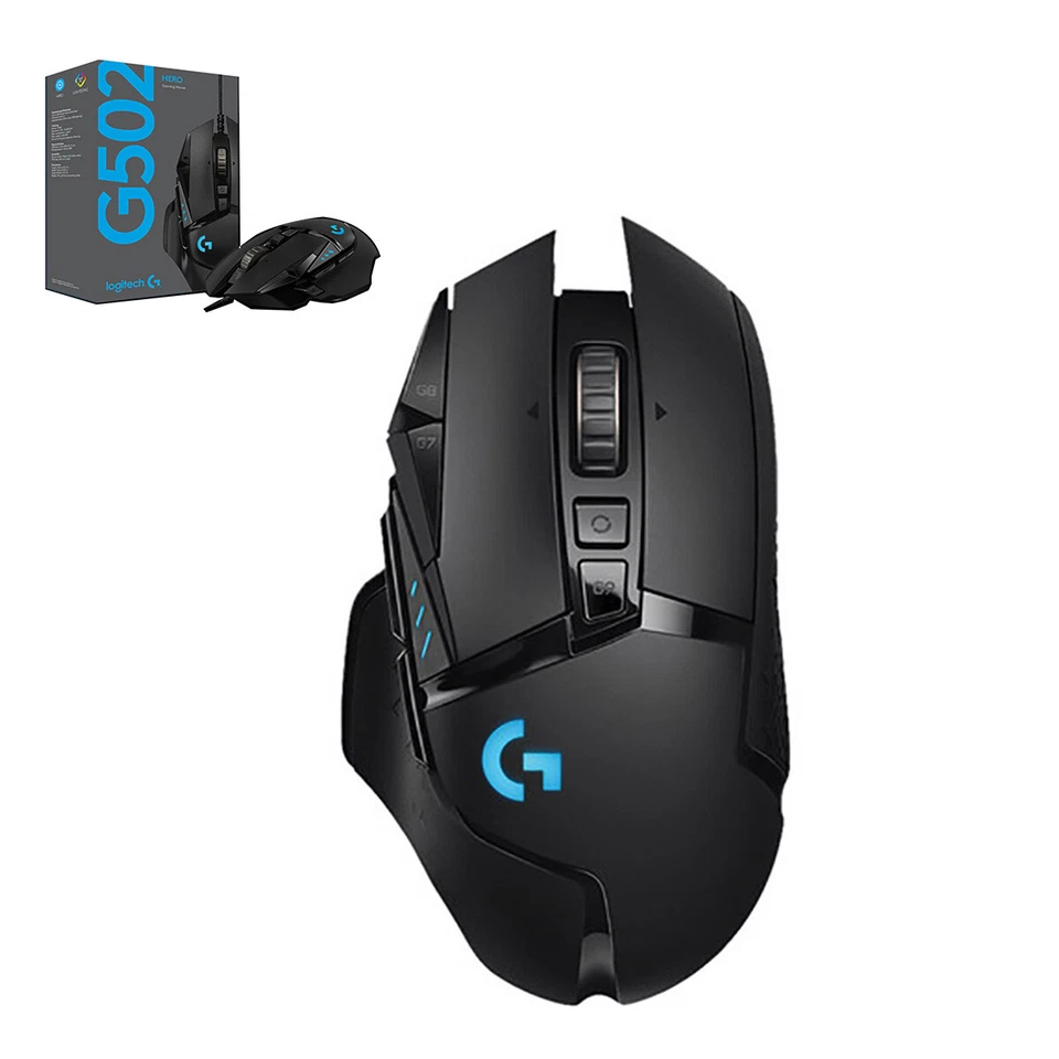 Logitech G502 HERO Adjustable Gaming Mouse Wired Optical