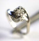 14k White Gold .32ct SI1/SI3 H Round Diamond Illusion Cluster Ring 3.3g size 8 — photo 5