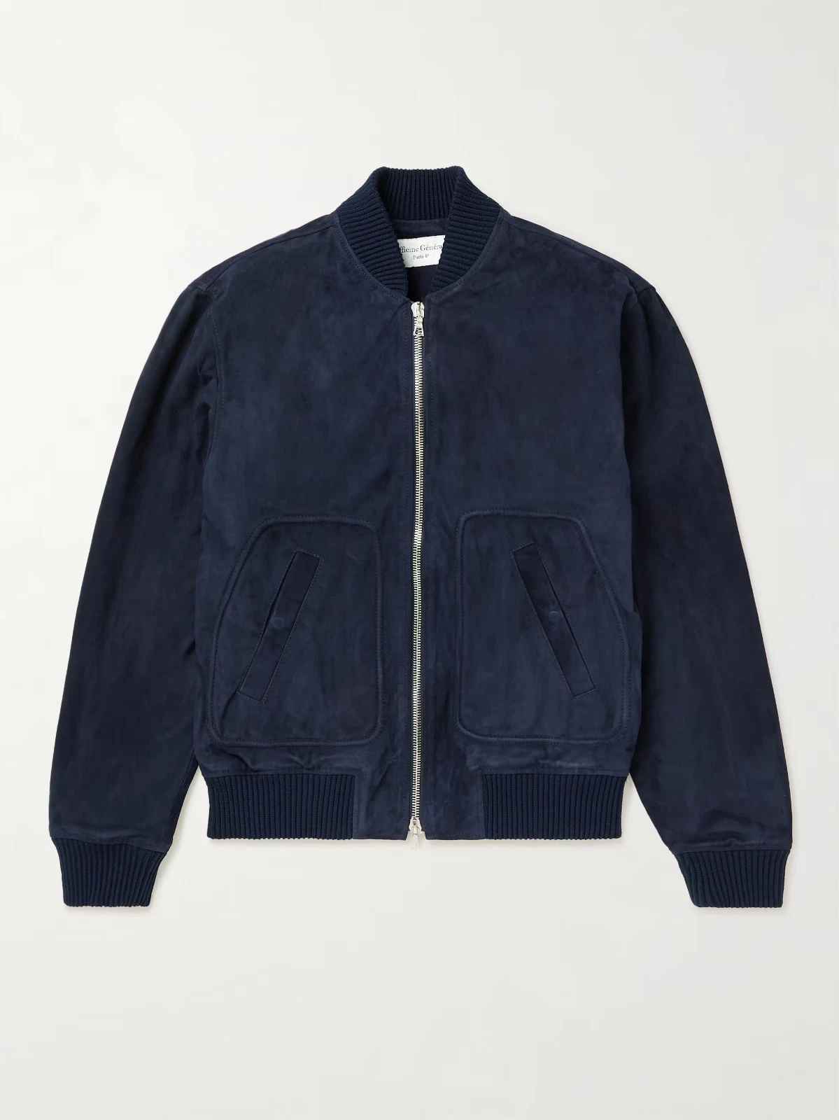 Navy Blue Suede Leather Jacket Men Bomber Size XS S M L XL XXL 3XL Custom Made