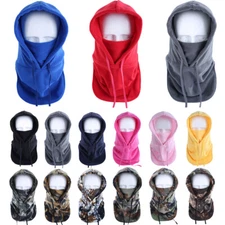 Men Women Winter Warm Fleece Full Face Mask Cover CS Hoods Hat Ski Balaclava US