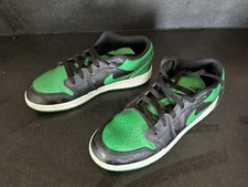 Nike Air Jordan 1 Low GS 553560-065 Kids Casual Shoes Black/Lucky Green 7Y