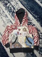 Y2K Lucky Brand Hoodie Sweater Spanish Mexican Cultural Grunge Kids 12-18