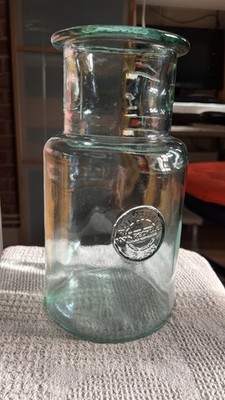 Große Glas Blumenvase Echtglas 100% recycelt von San Miguel Spanien NEU