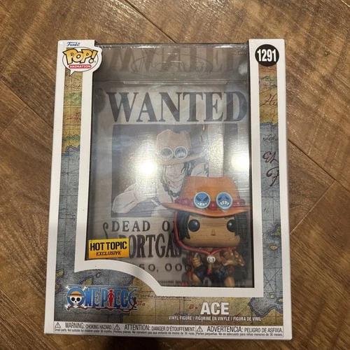Funko Pop! One Piece Ace #1291 Wanted Poster Vinyl Figure (Hot Topic Exclusive)
