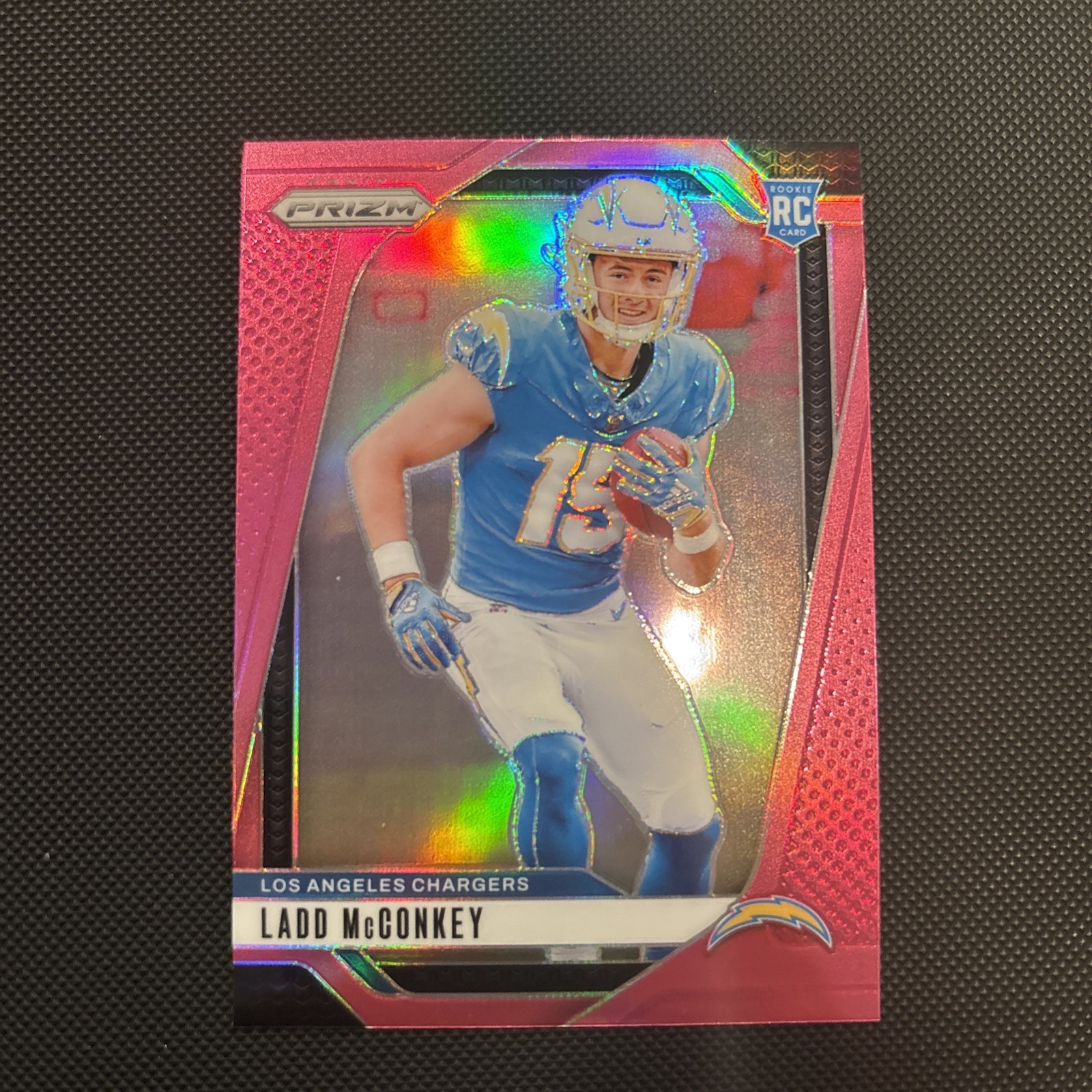 2024 Panini Prizm - Ladd McConkey #365 Pink Prizm Rookie (RC)