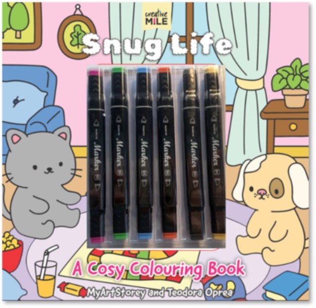 Five Mile Snug Life: A Cosy Colouring Book And Markers - Image 4