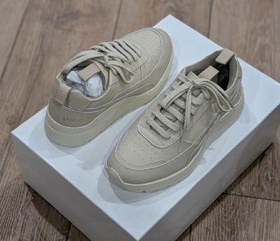 $710 Womens Common Projects ''Track 90'' Leather Low-Top Sneakers Clay 36 US 6