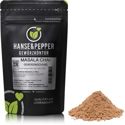 100g Masala Chai Gewürzmischung Shwarzer Tee mit Gewürzen Chai Spiced Black Tea