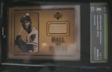 2001 Upper Deck Hall of Famers Hank Aaron Game Used Bat Relic Degree Grade 8